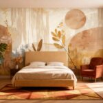 Exclusief Botanisch Behang in Warme Kleuren